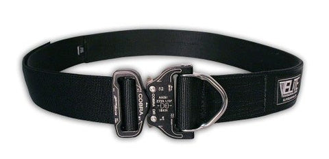 Elite Cobra Rigger's Belt w/ D Ring Buckle - Black, Medium