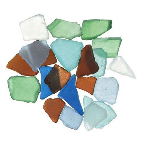 Bulk Buy: Darice DIY Crafts Sea Glass in Mesh Bag Multicolor Rainbow Mix 1lb (3-Pack) 1140-67