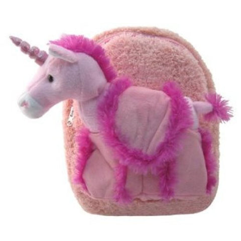 Pink Unicorn Plush Kids Animal Backpack