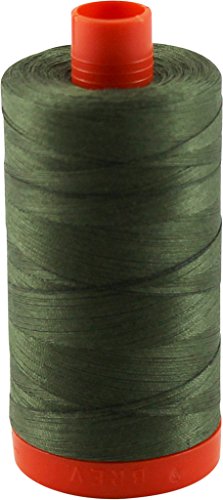 Aurifil- 50wt Cotton 1,422yd, Army Green