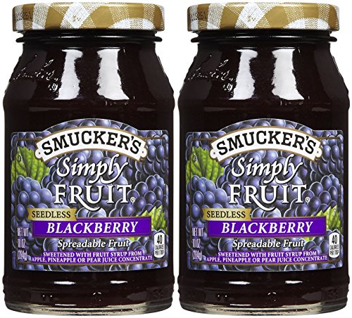 Smucker's Simply 100% Fruit Spread Consumer, Seedless Blackberry, 10 oz