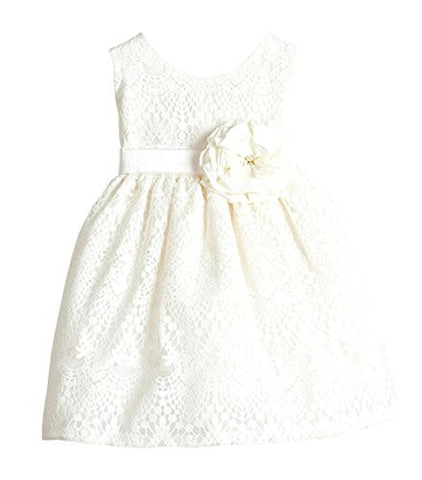 Infant Sweet Vintage Lace Dress Off White