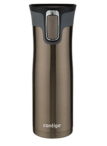 Contigo AUTOSEAL West Loop Stainless Steel Travel Mug with Easy-Clean Lid, 20-Ounce, Latte