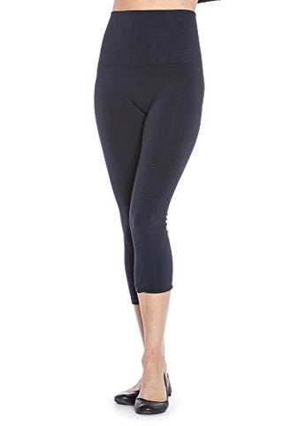 length Cropped Rayon Leggings in Seamless, Ink