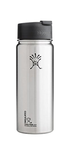 Hydro Flask Insulated Stainless Steel Coffee/Tea/Water Bottle, Wide Mouth with Hydro Flip Lid, 18-Ounce Classic Stainless