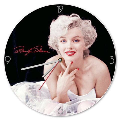 Marilyn Monroe 13.5 Cordless Wood Wall Clock, 13.5"x1.5"x13.5"