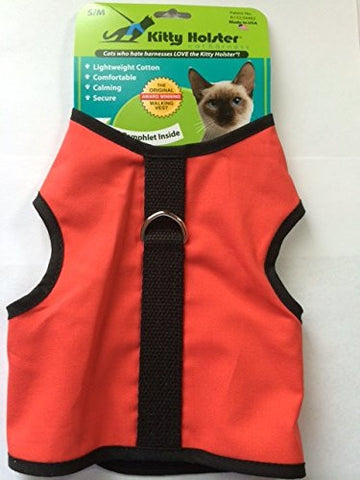 Kitty Holster Cat Harness, Small/Medium, Coral Red