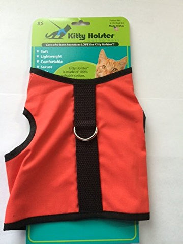 Kitty Holster Cat Harness, Extra Small, Coral Red