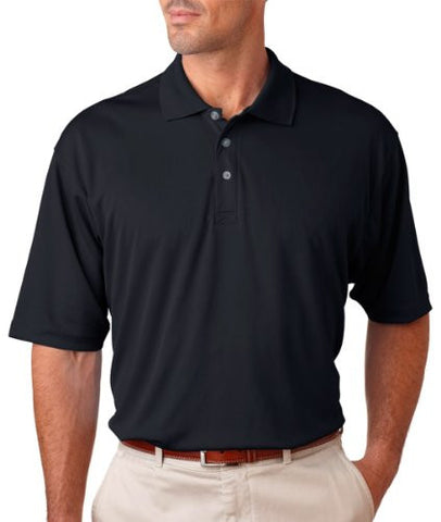UltraClub Men's UC Performance Polo Shirt (Black / XXXX-Large)