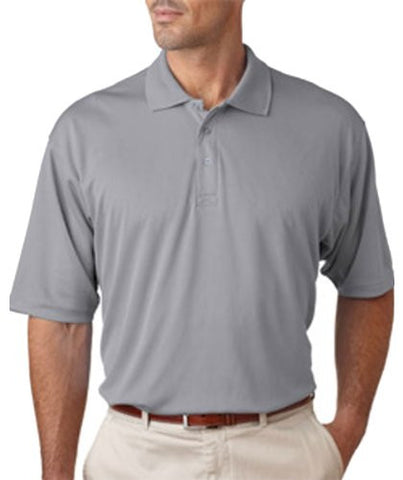 UltraClub Men's UC Performance Polo Shirt (Grey / XXX-Large)