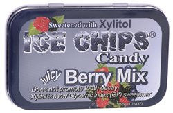 ICE CHIPS Candy Hand Crafted Tin Juicy Berry Mix Candy, 1.76 Ounce