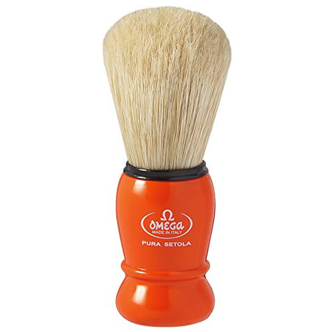 10290 Pure Bristle Shaving Brush with Plastic Handle, Orange