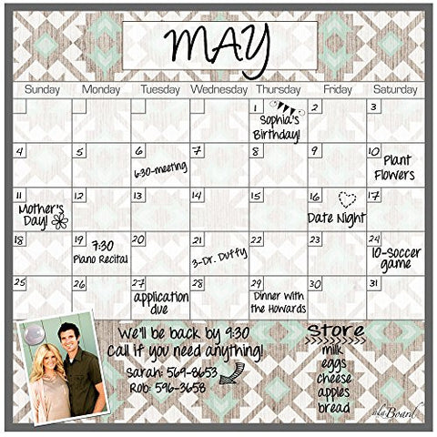 Dry Erase Calendar Fridge Monthly Calendar Magnet Tribal
