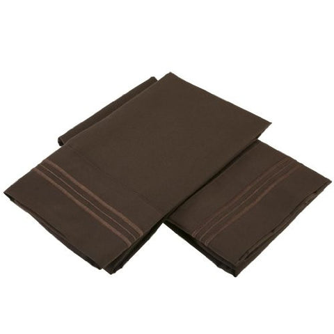 1800 Pillow Cases - King, Chocolate
