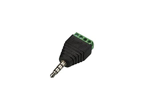 3.5 mm Stereo Plug to 4P Screw Terminal (5 pcs)