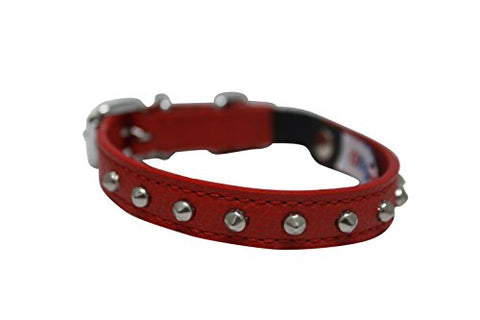 Studded Cat Collars - 12 x 1/2-Inch, Red
