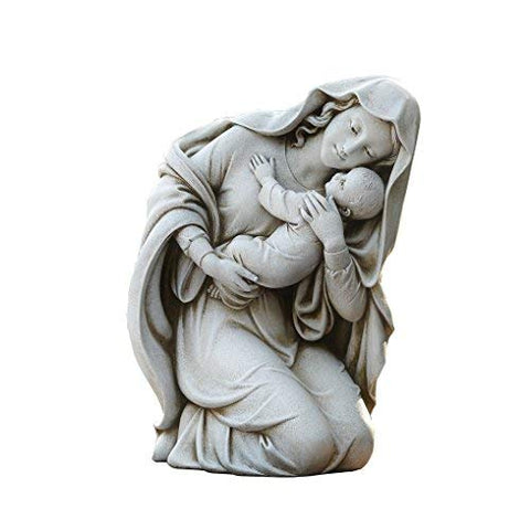 Joseph Studio 13.5" Kneeling Madonna & Child Garden Statue