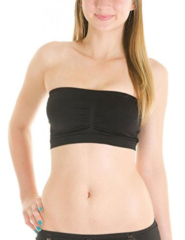 Strapless Seamless Bandeau Top - Black, One Size