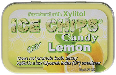 Hand Crafted Candy Tin Lemon Ice Chips Candy 1.76 oz Candy