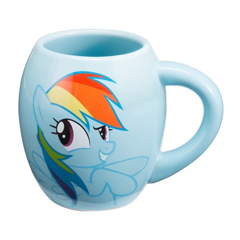 My Little Pony Rainbow Dash 18 oz. Oval Ceramic Mug, 5.5"x4"x4.5"