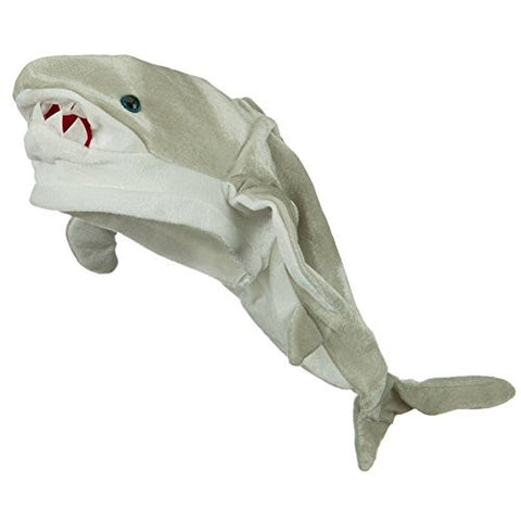 Killer Great White Shark Plush Novelty Hat