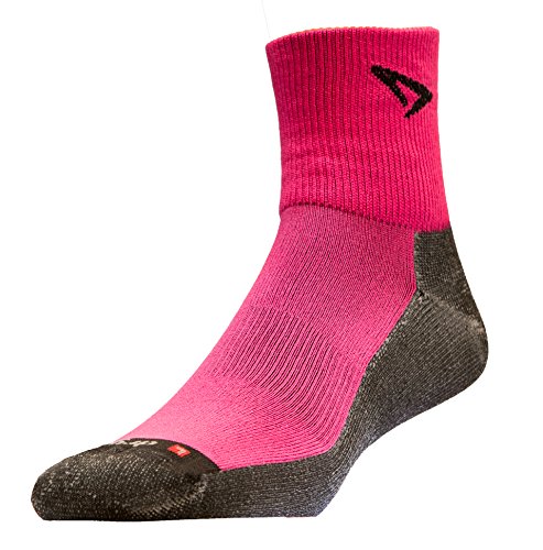 Lite Trail Run 1/4 Crew/Turndown - October Pink/Anthracite, M