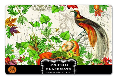 Autumn Harvest Paper Placemat - 17" x 11"