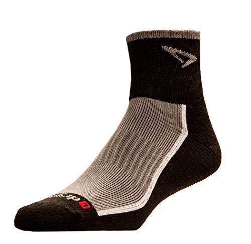 Trail Run 1/4 Crew/Turndown - Gray/Black, M