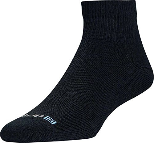 Thin Run 1/4 Crew - Black, L