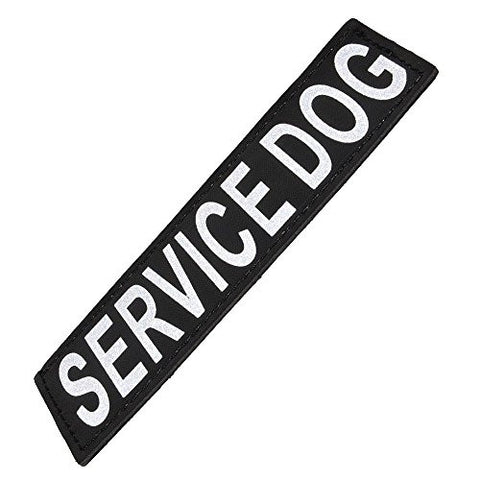Reflective Removable Patch "SERVICE DOG" L/XL (set of 2)
