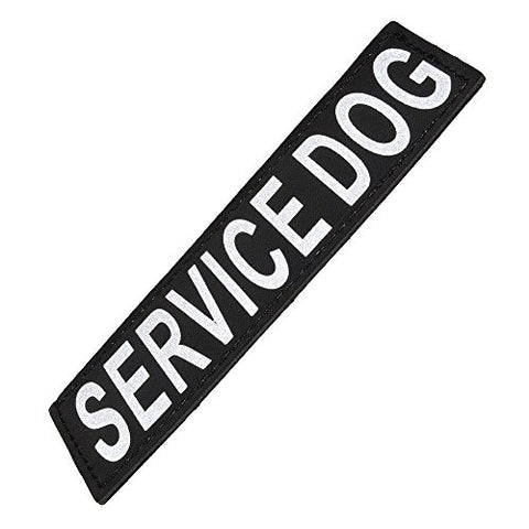 Reflective Removable Patch "SERVICE DOG" S/M (set of 2)