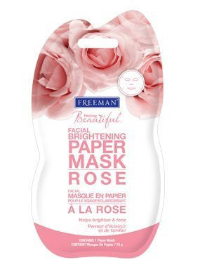 Rose Brightening Facial Paper Mask, 0.5 oz sachet
