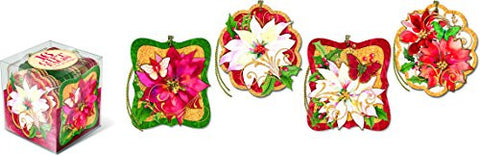 Holiday Gift Tag Cubes, Festive Flora