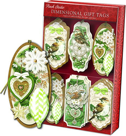 Dimensional Gift Tags, Evergreen