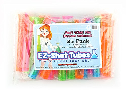 EZ-Shot Tubes Neon 25 Pack