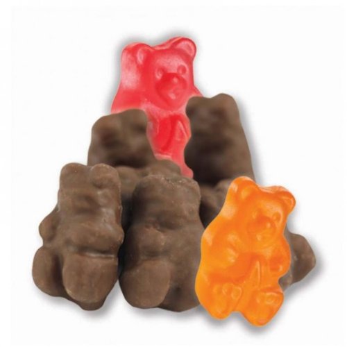 ALBANESE CONFECTIONERY GROUP, GUMMI BEAR 6 FLAVOR CHOCOLATE COVERED 2.5LB