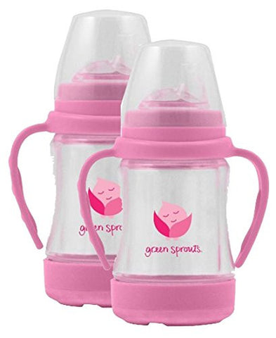 Glass Sip & Straw Cup-Light Pink-6mo+