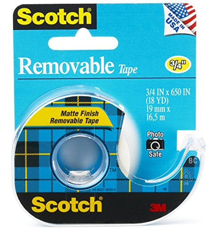3M TAPE 224 REMOVEABLE 3/4X18YD