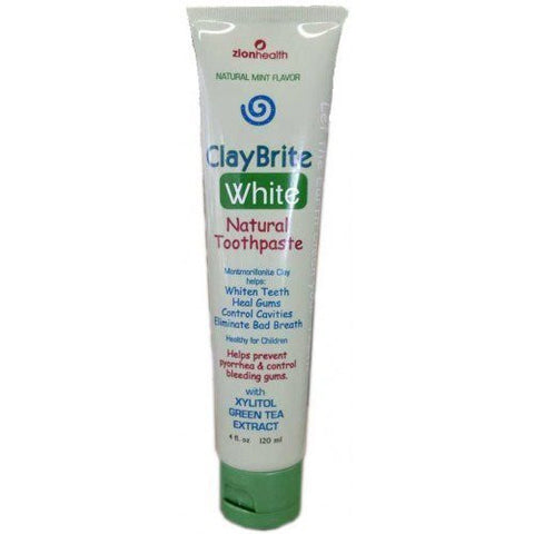 Claybrite White Natural Toothpaste, 4 oz