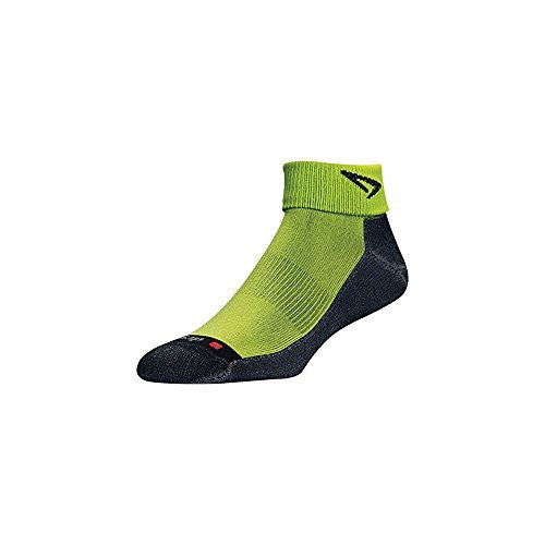 Drymax - Specialty Run & Trail Run Socks, Lite Trail Run 1/4 Crew Turndown - Lime Green/Anthracite, L