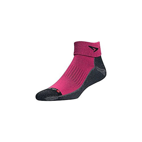 Drymax - Specialty, Lite Trail Run 1/4 Crew Turndown - October Pink/Anthracite, M