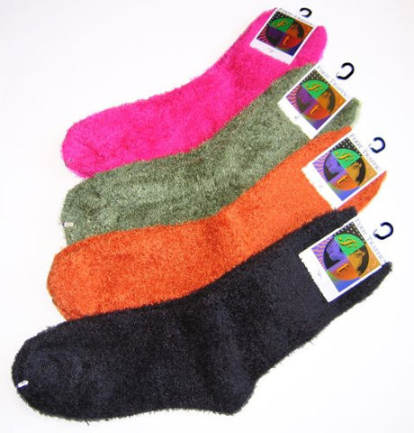 Foot Traffic Soft and Warm Microfiber Fuzzy Socks Black One Size