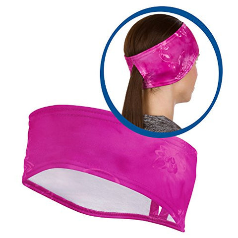 Women's Print Ponytail Headband - Pink Splash