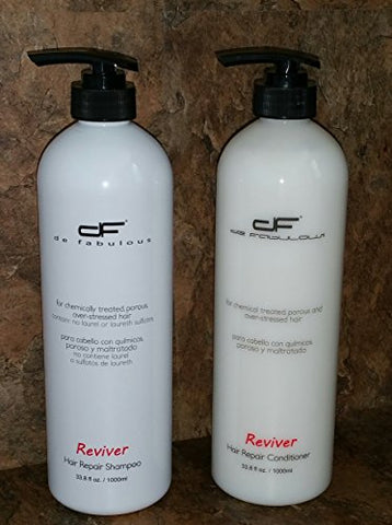 (2 Piece Bundle Pack) Reviver Hair Repair Shampoo, 33.8oz and Reviver Hair Repair Conditioner, 33.8oz