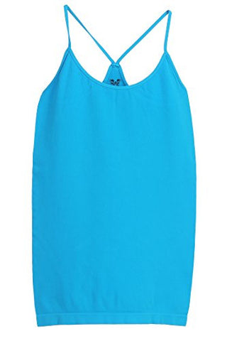Idea, Point Up Strap Back Cami Top, Turquoise