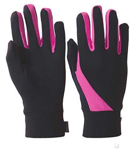 Elements Running Gloves - Black/Pink - Large