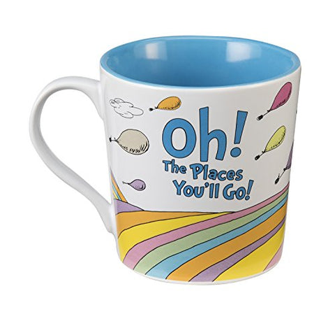 Dr. Seuss "Oh the Places You'll Go" 12 oz. Ceramic Mug, 5 x 3.5 x 3.75"