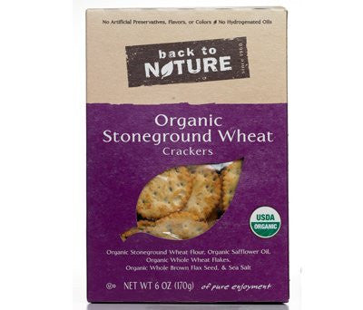 Back to Nature: Stoneground Wheat Crackers 6 Oz (6 Pack)