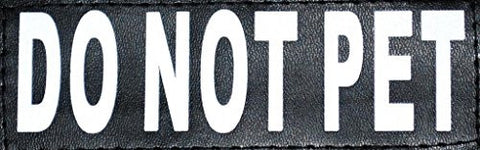 Reflective Removable Patch "DO NOT PET" S/M (set of 2)