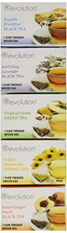 Revolution A Variety of Tea Flavors One, 30-count Tea Bags